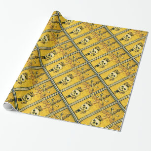 PAPIER CADEAU TAROTS DE RENAISSANCE ANTIQUE, ACE DES ÉPÈRES