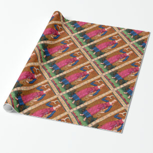PAPIER CADEAU TAROTS DE RENAISSANCE ANTIQUE / LUNE