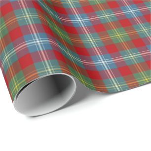 Papier Cadeau Tartan antique de clan adoptif