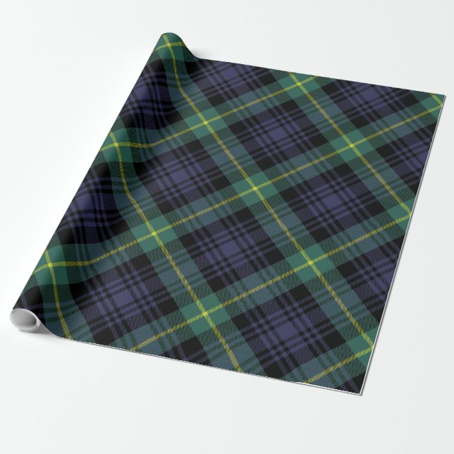 Papier Cadeau Tartan classique Rustique (Déroulé)