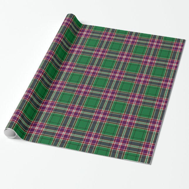 Papier Cadeau Tartan de chasse de MacFarlane de clan (Déroulé)