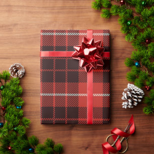 Papier Cadeau Tartan de Noël classique Plaid