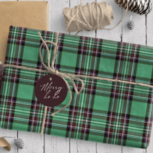 Papier Cadeau Tartan de Noël Vert/Rouge ID768