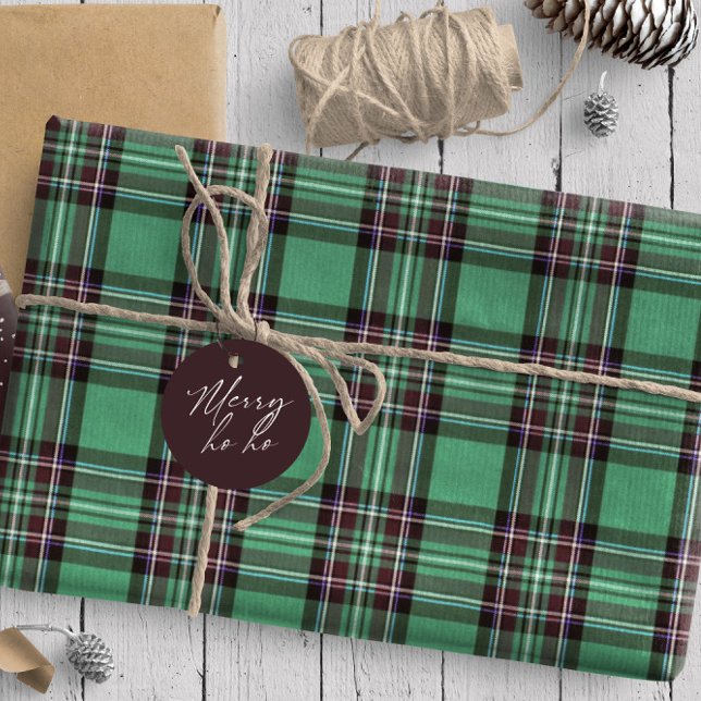 Papier Cadeau Tartan de Noël Vert/Rouge ID768 (Créateur téléchargé)