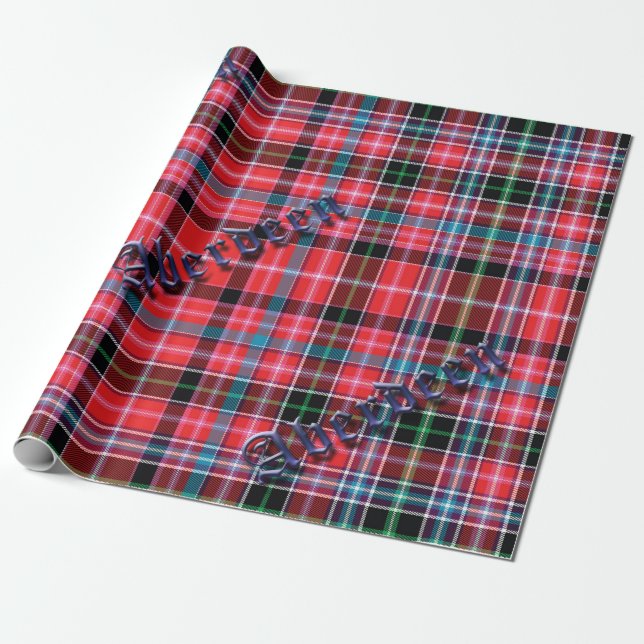 Papier Cadeau Tartan de secteur d'Aberdeen (Déroulé)