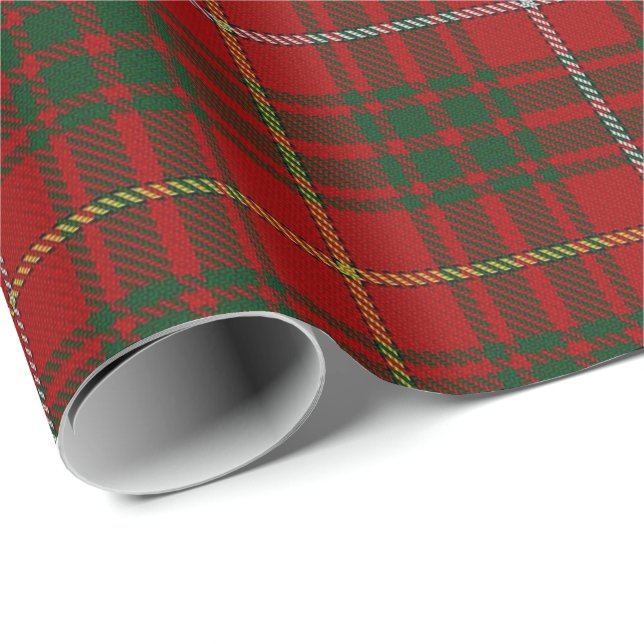 Papier Cadeau Tartan d'écossais de Bruce de clan (Coin rond)
