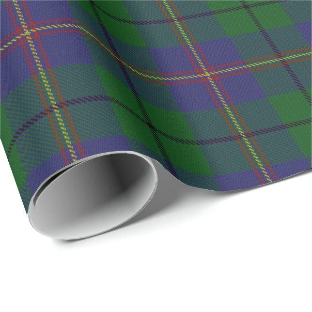 Papier Cadeau Tartan d'écossais de Carmichael de clan (Coin rond)