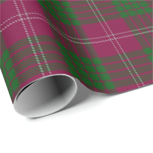 Papier Cadeau Tartan d'écossais de Crawford de clan