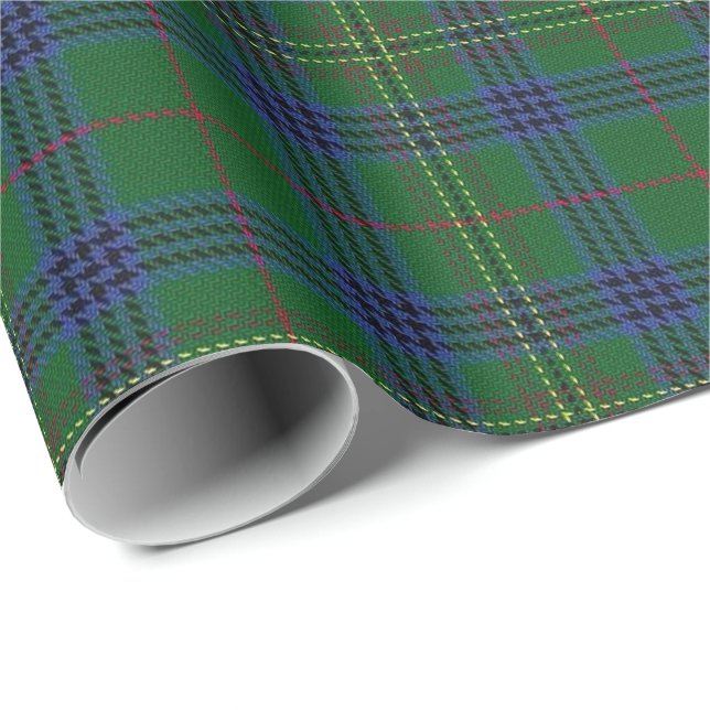Papier Cadeau Tartan d'écossais de Kennedy de clan (Coin rond)