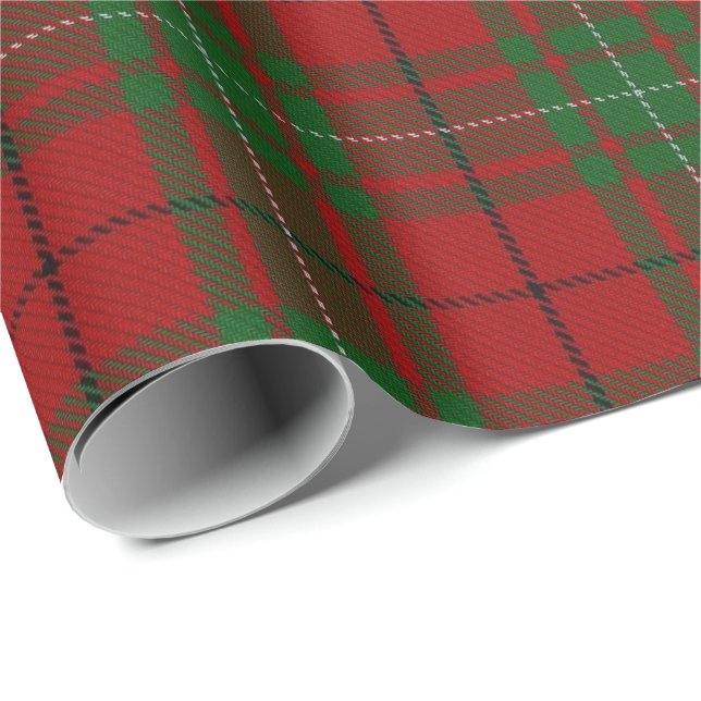 Papier Cadeau Tartan d'écossais de MacAulay de clan (Coin rond)