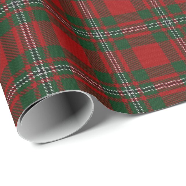 Papier Cadeau Tartan d'écossais de MacGregor de clan (Coin rond)