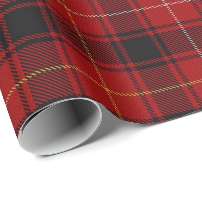 Papier Cadeau Tartan d'écossais de MacIver de clan (Coin rond)
