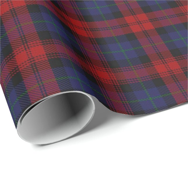 Papier Cadeau Tartan d'écossais de MacLachlan de clan (Coin rond)