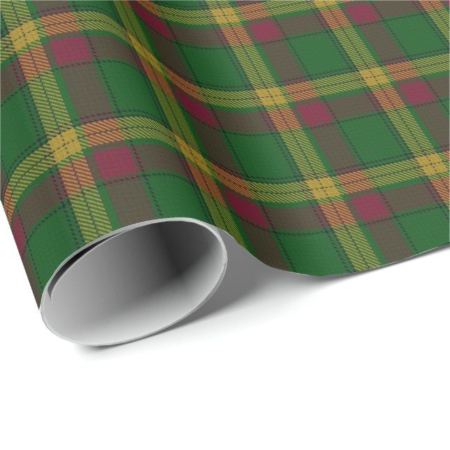 Papier Cadeau Tartan d'écossais de MacMillan de clan (Coin rond)