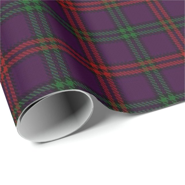 Papier Cadeau Tartan d'écossais de Montgomery de clan (Coin rond)