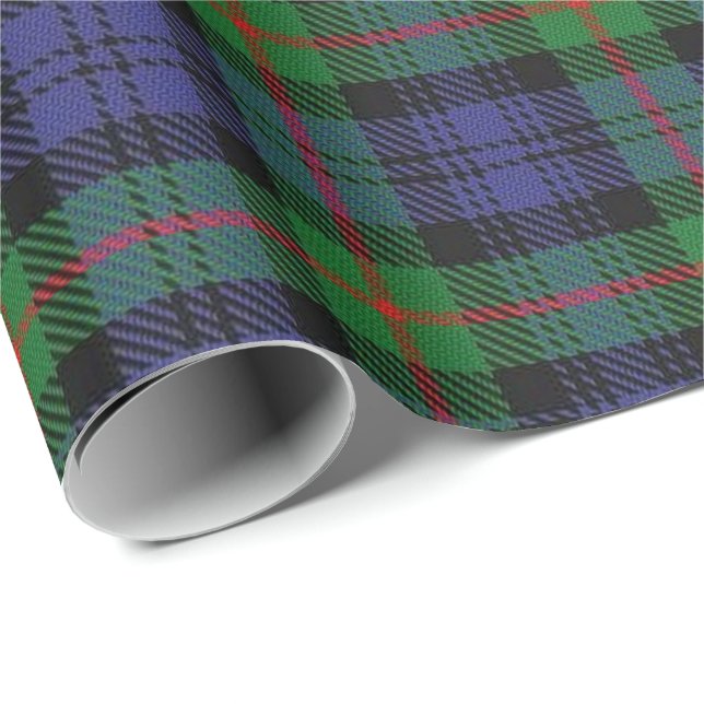 Papier Cadeau Tartan d'écossais de Murray de clan (Coin rond)