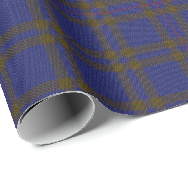 Papier Cadeau Tartan d'écossais d'Elliot Elliott de clan (Coin rond)