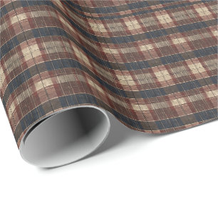 Papier Cadeau Tartan Écossais Antique
