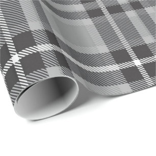 Papier Cadeau Tartan gris
