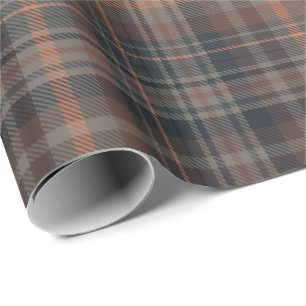 Papier Cadeau Tartan Plaid de la Forêt sombre Terre