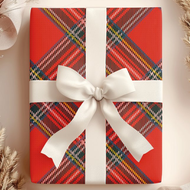 Papier Cadeau Tartan Plaid Red Christmas (Créateur téléchargé)