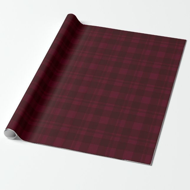 Papier Cadeau Tartan rouge de Cranberry (Déroulé)
