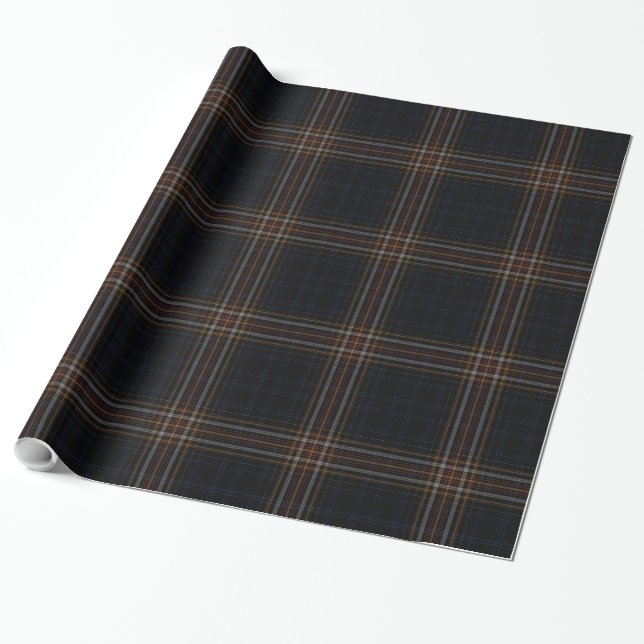 Papier Cadeau Tartan rouge noir (Déroulé)