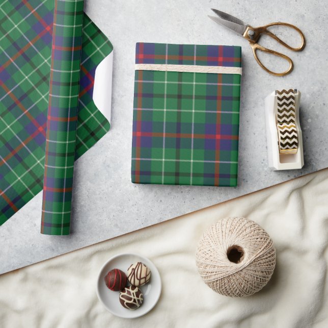 Papier Cadeau Tartan tacheté Rustique écotique (Artisanat)