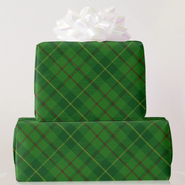 Papier Cadeau Tartan vert et rouge Plaid Cadeau de Noël Wrappin (Créateur téléchargé)