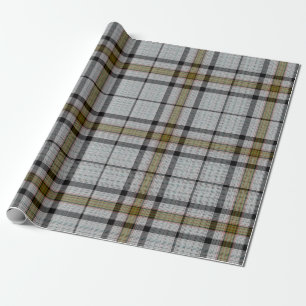 Papier Cadeau Tartan vert gris