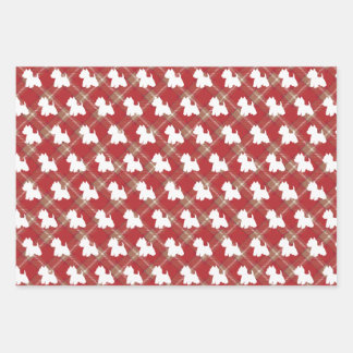 Papier cadeau Tartan Westie