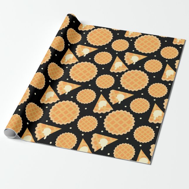 Papier Cadeau Tarte à la pomme de grâces Dessert de nourriture à (Déroulé)