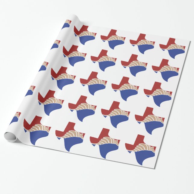 Papier Cadeau Tatou du Texas - conception d'état de TX (Déroulé)