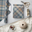 Taupe Brown Tartan bleu Turquoise traditionnel