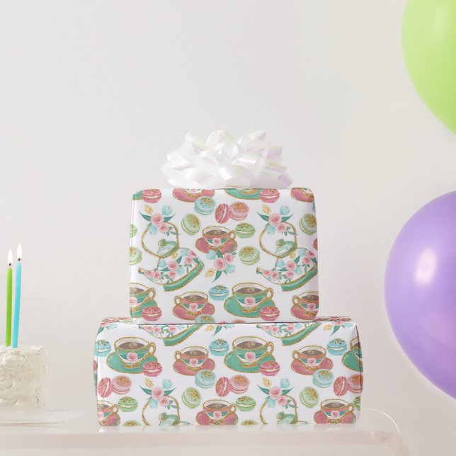 Papier Cadeau Tea Time Motif (Cadeaux de fête)