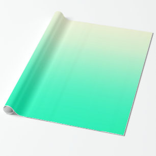 Papier Cadeau Teal à la mode au gradient blanc vintage d'Ombre