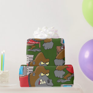 Papier Cadeau Technicien en sécurité informatique Gorille en col