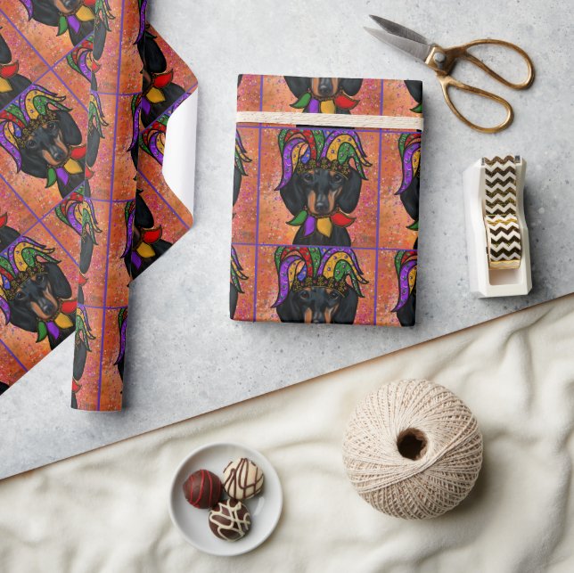PAPIER CADEAU TECKEL               (Artisanat)