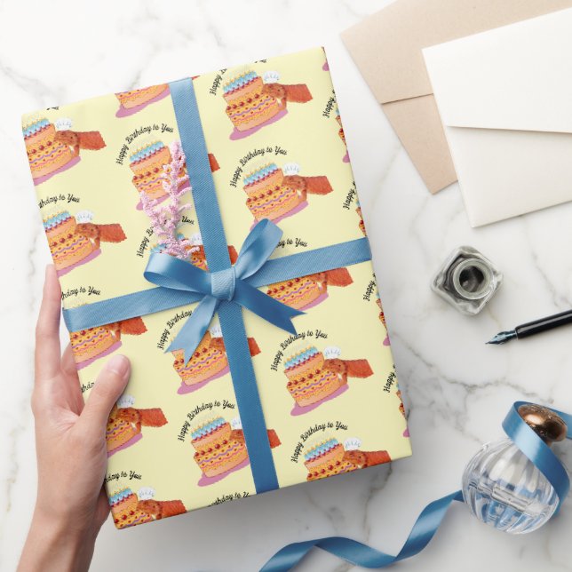 Papier Cadeau Tectez l'oiseau d'anniversaire (Dragon à tête nue) (Cadeaux)