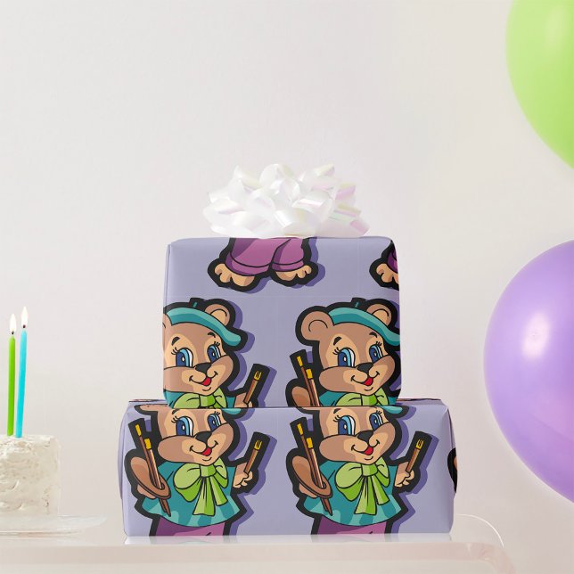 Papier Cadeau Teddy Bear Artiste (Créateur téléchargé)