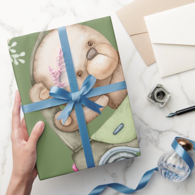 Papier Cadeau Teddy Bear Baby Bear Baby shower Collectif Wrappi (Cadeaux)