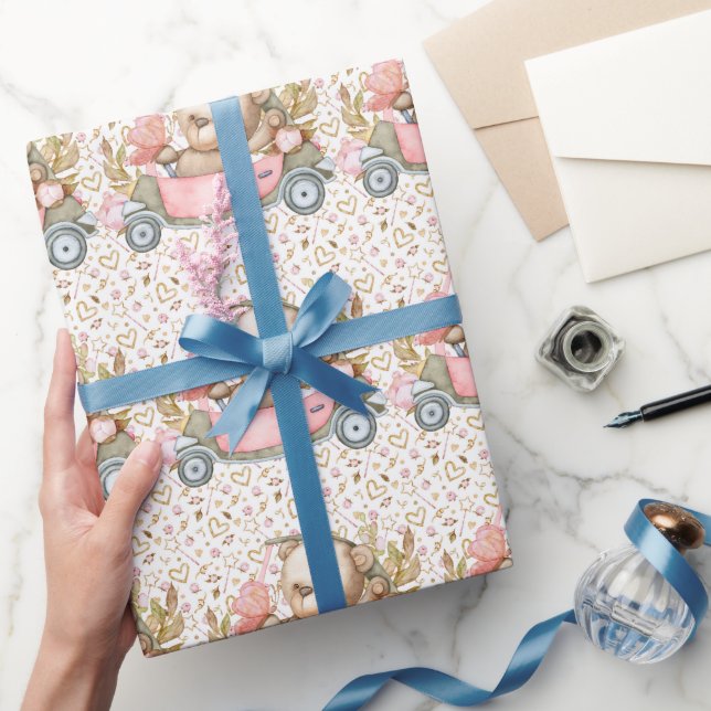 Papier Cadeau Teddy Bear Baby Bear Baby shower Collectif Wrappi (Cadeaux)