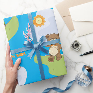 Papier Cadeau Teddy Bear Welcome Baby Nursery Design