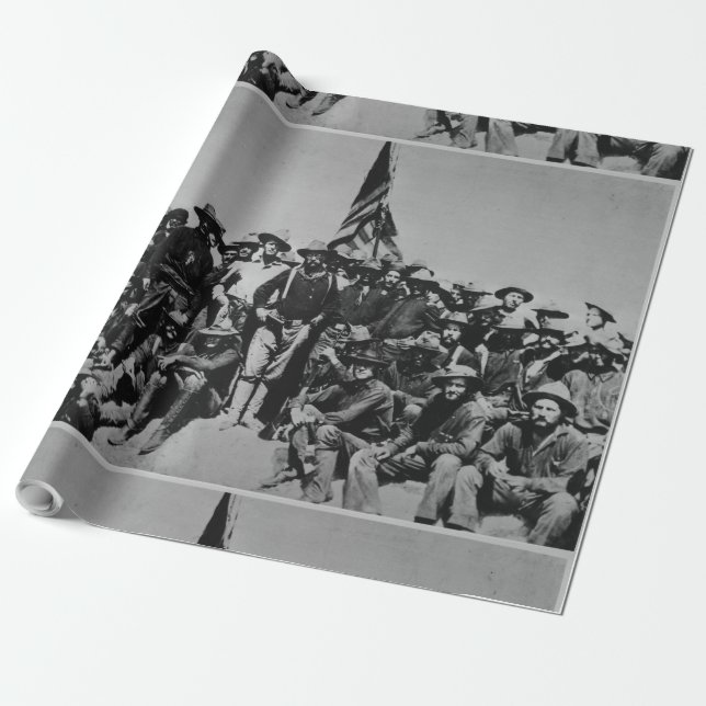 Papier Cadeau Teddy's Colts Teddy Roosevelt Rough Riders 1898 (Déroulé)