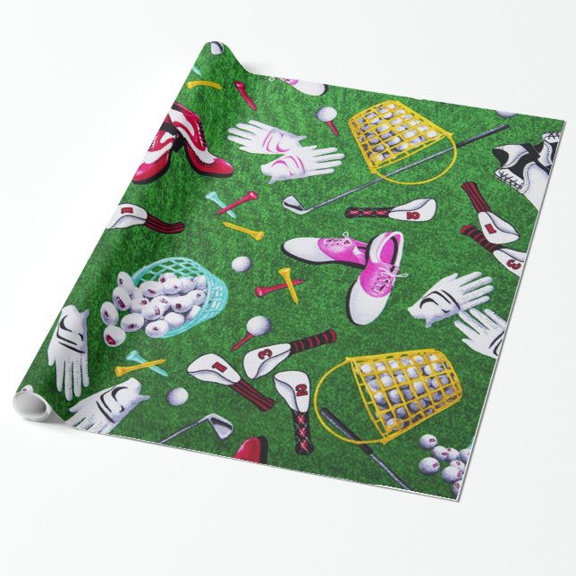 Papier Cadeau Tee Time Girly Golf (Déroulé)