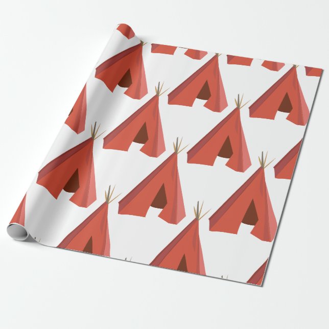 Papier Cadeau Teepee indien (Déroulé)