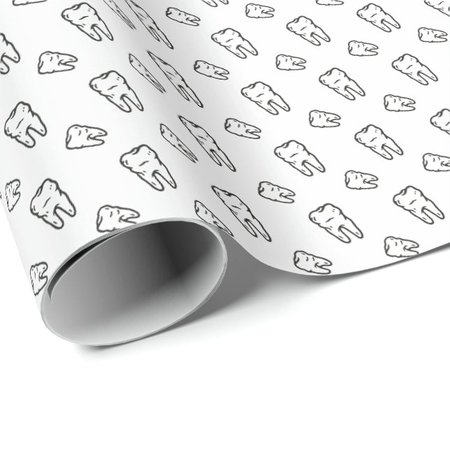 Papier Cadeau Teeth  (Coin rond)