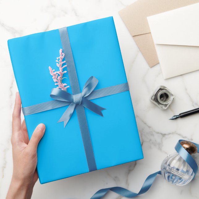 Papier Cadeau Teinte bleu ciel clair (Cadeaux)