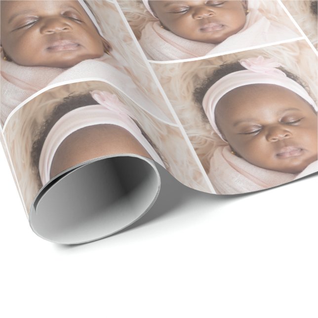 Papier Cadeau Téléchargement De Photo Personnalisé Concevez Votr (Coin rond)