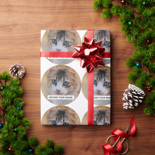 Papier Cadeau Téléchargez votre photo Cute Cat (Cadeau de vacances)